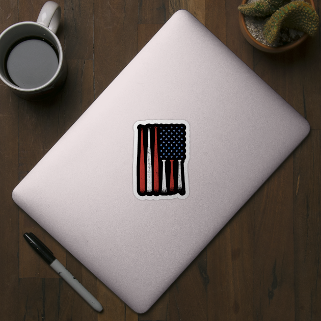 Patriotic Baseball American Flag | 4th of July by Krishnansh W.